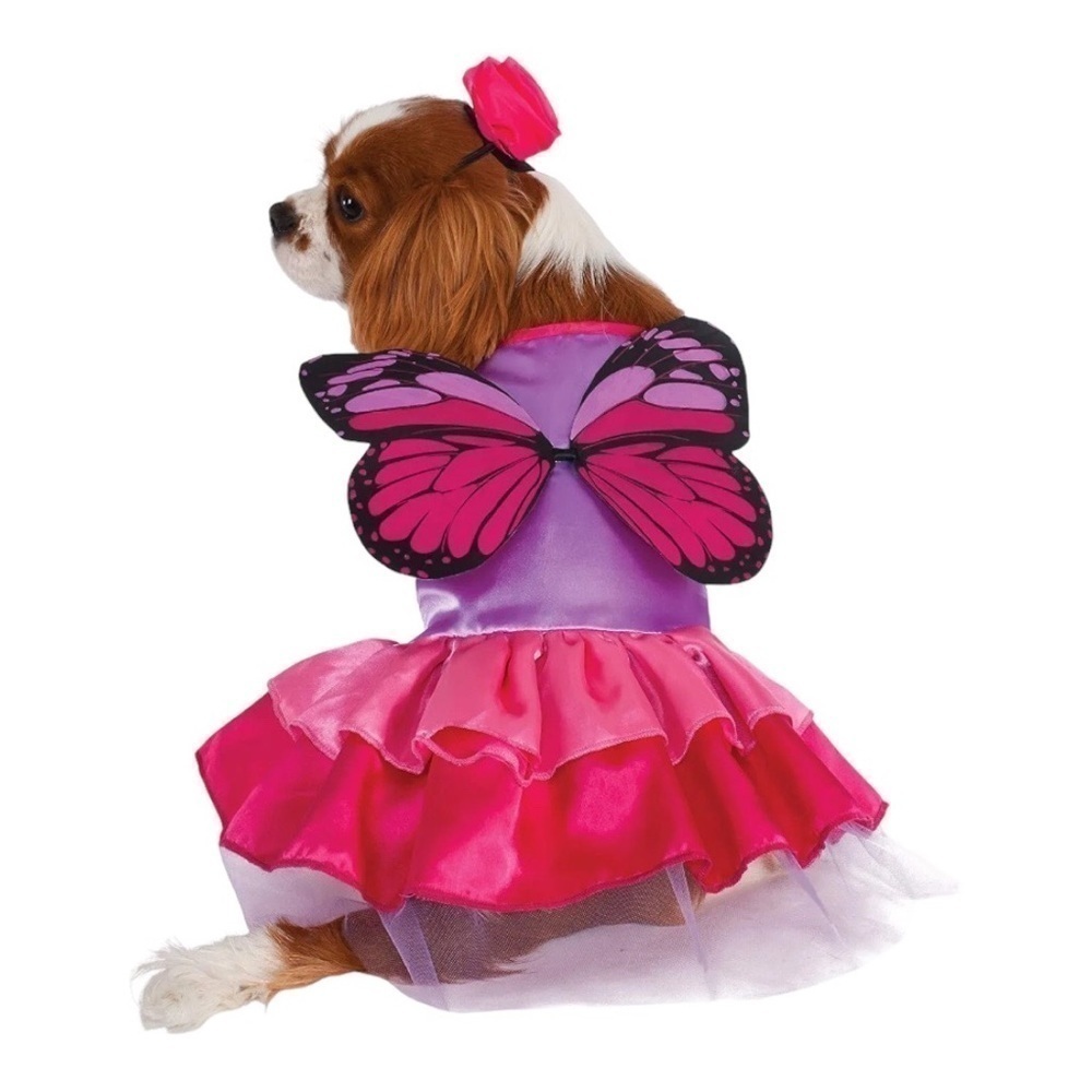 RUBIES Size Medium Pink & Lavender Butterfly Fairy Doggy Costume Velcro